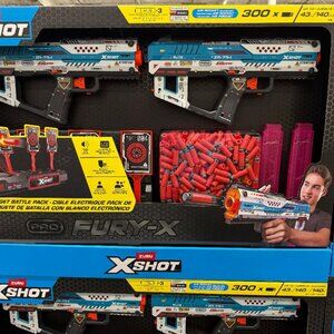 New Zuru X-Shot Pro Fury-X Battle Blaster, 2-pack